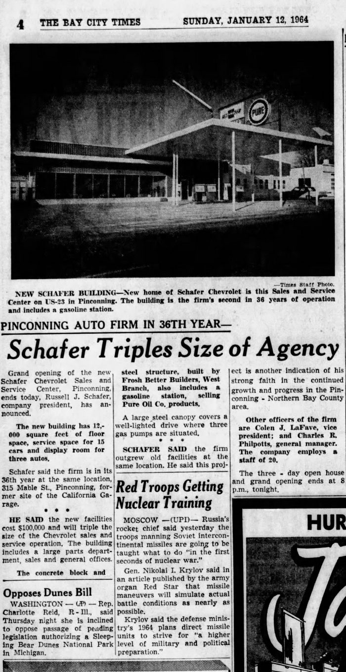 California Inn - Jan 12 1964 Article (newer photo)